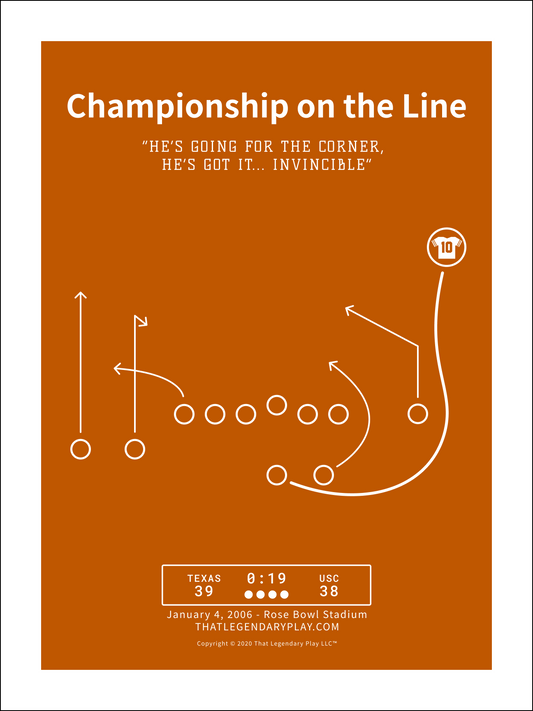 Championship On The Line - Vince Young Signed